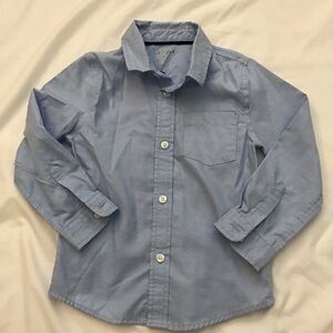 (Like New) Cat & Jack Blue Longsleeve Oxford Button-Down Shirt